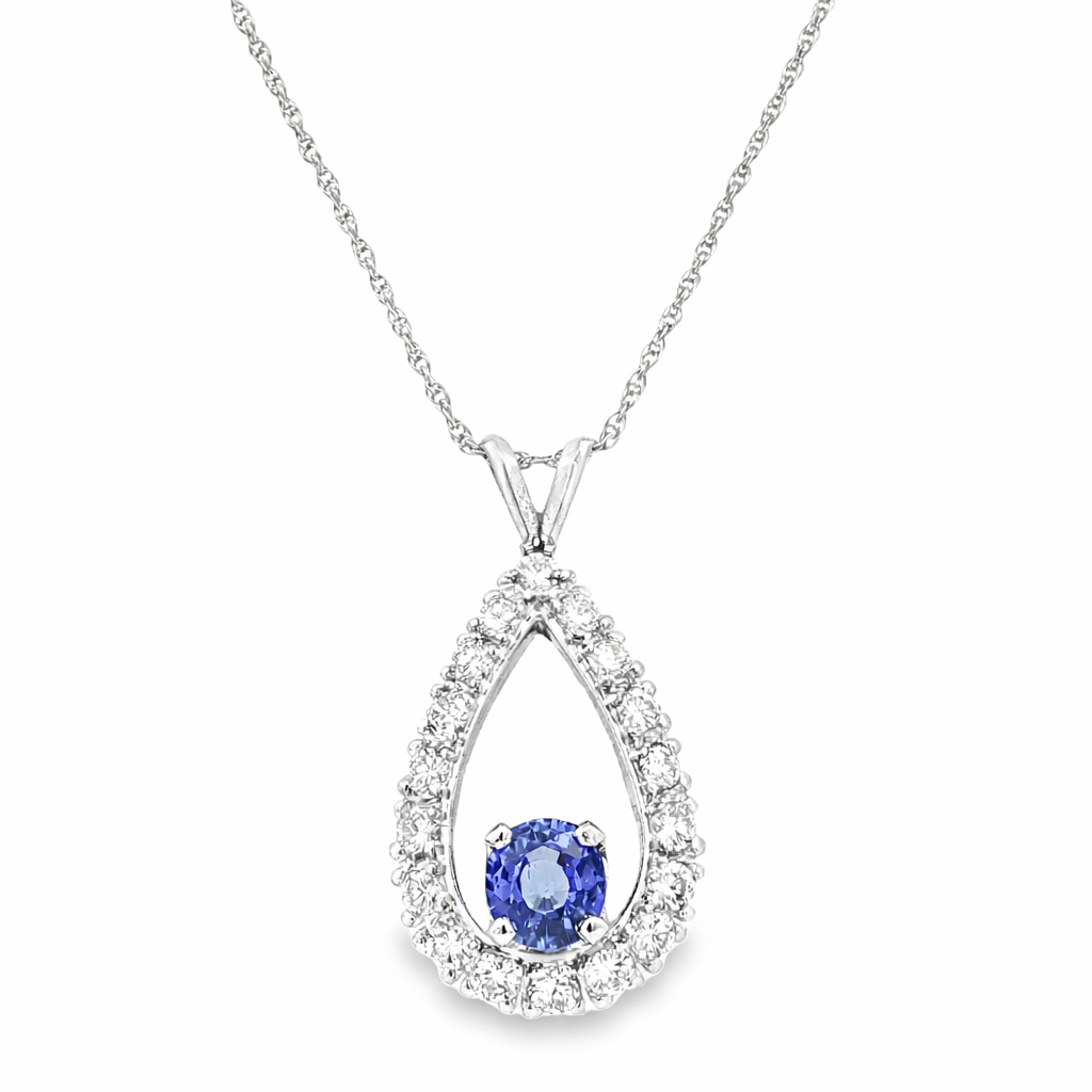 Sapphire and Diamond Estate Pendant Harris Jeweler Troy, OH