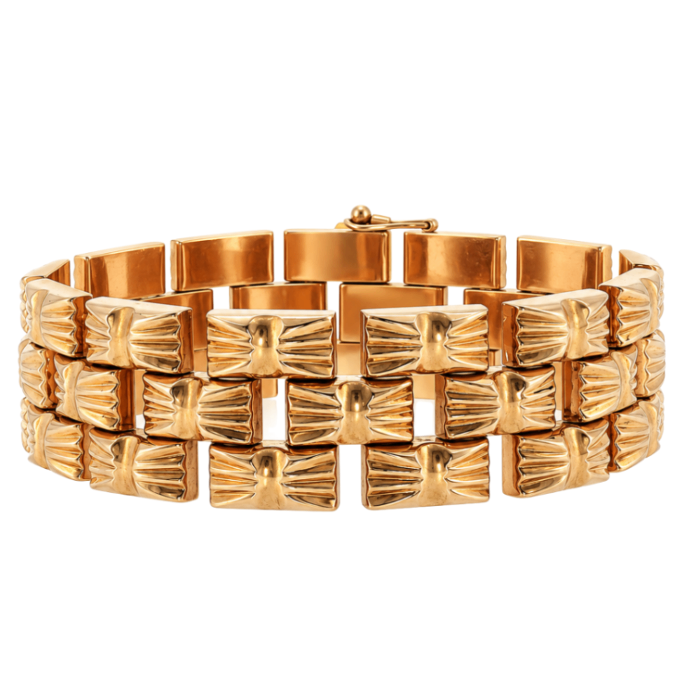 18K Three-Row Estate Bracelet Harris Jeweler Troy, OH
