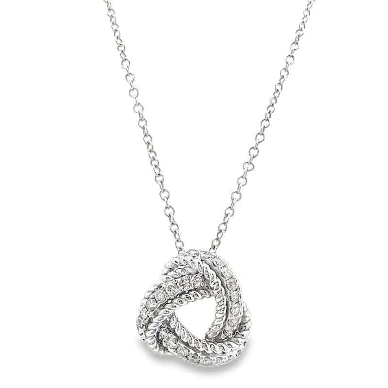 Diamond Gabriel & Co. Estate Love Knot Necklace Harris Jeweler Troy, OH