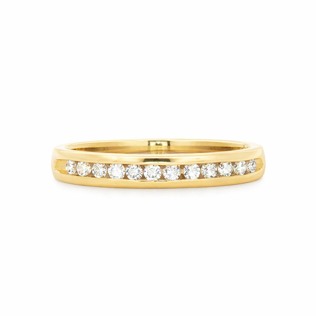 Diamond Channel Set Estate Wedding Band Harris Jeweler Troy, OH