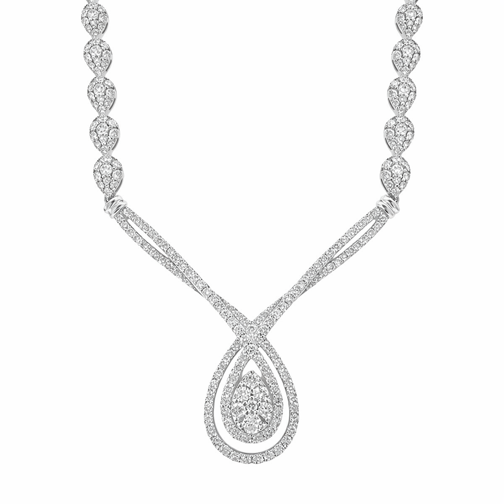 4 1/2CTW Fancy Diamond Estate Necklace Harris Jeweler Troy, OH