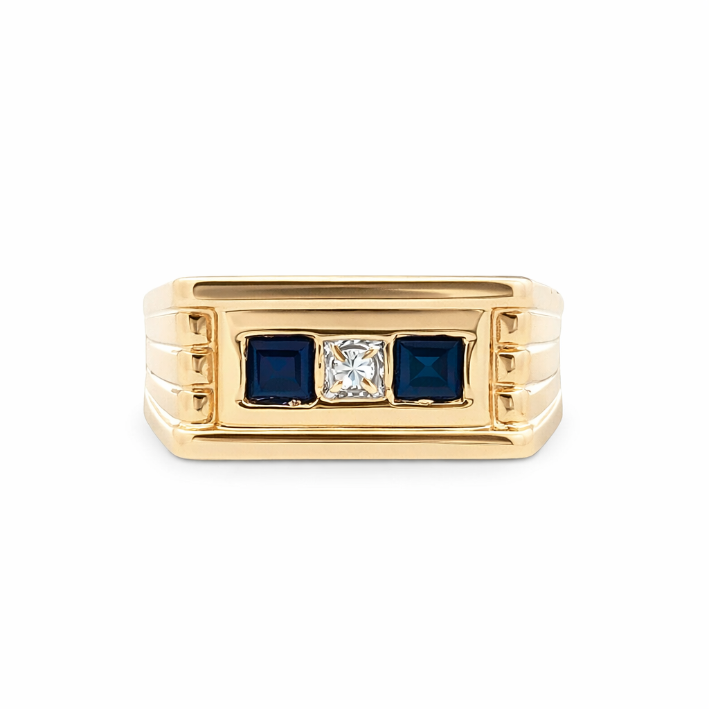 Sapphire and Diamond Estate Ring Harris Jeweler Troy, OH