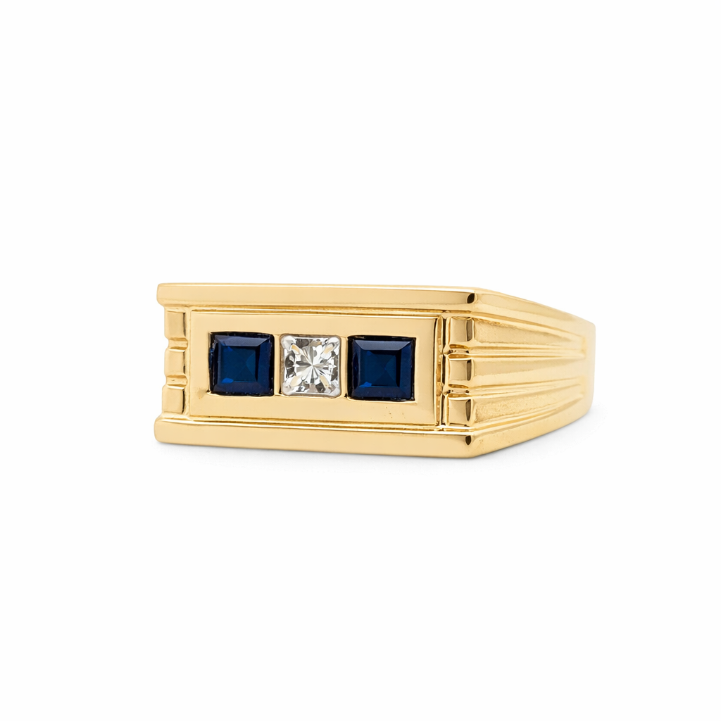 Sapphire and Diamond Estate Ring Image 2 Harris Jeweler Troy, OH