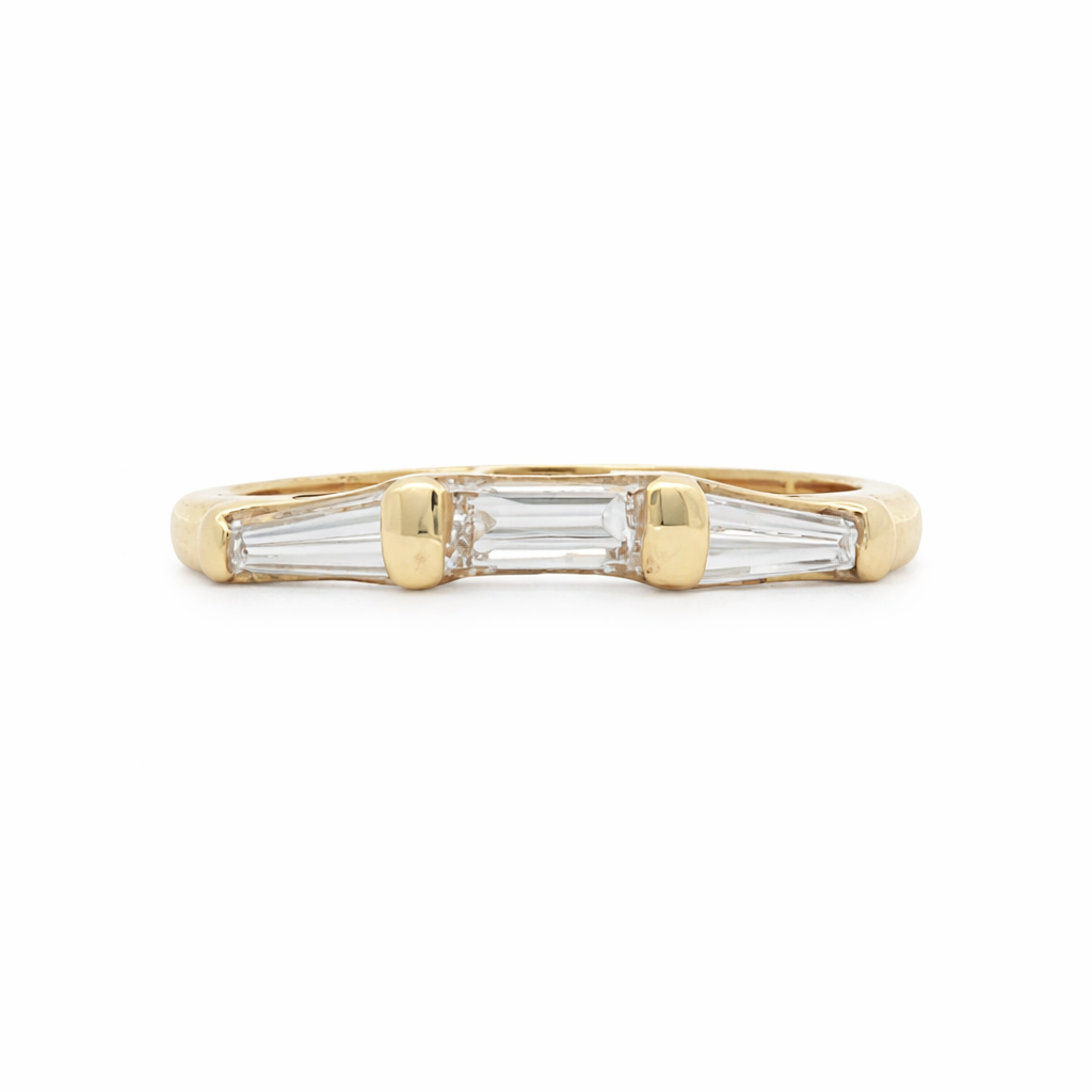 Baguette Diamond Estate Wedding Band Harris Jeweler Troy, OH