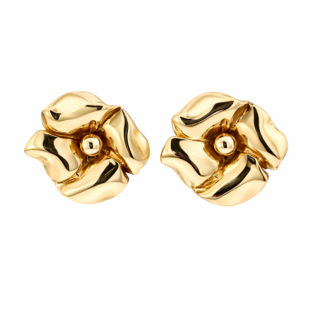 Estate Stud Earrings with Flower Jackets Harris Jeweler Troy, OH