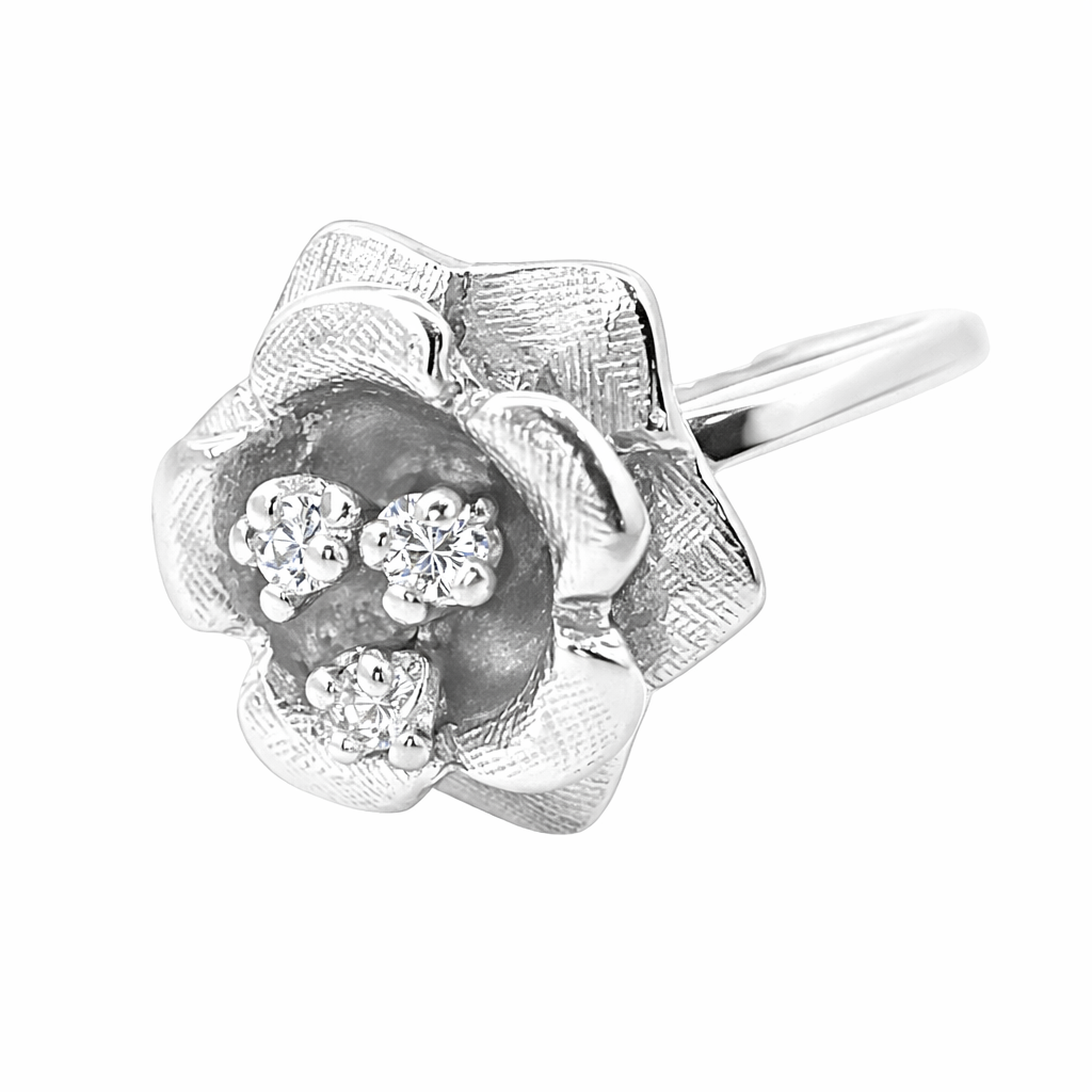 Diamond Flower Estate Ring Harris Jeweler Troy, OH