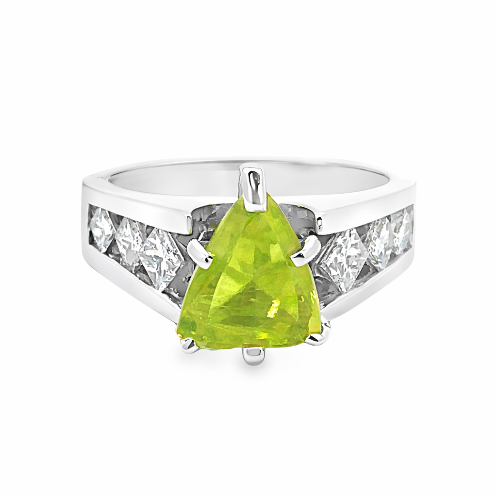 Sphene and Diamond Estate Ring Harris Jeweler Troy, OH