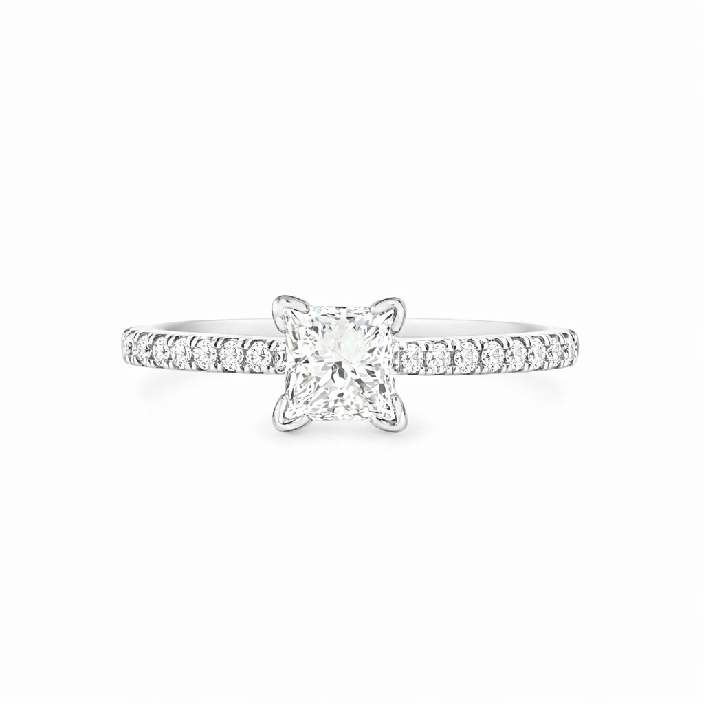 3/4CT Princess Cut Diamond Estate Engagement Ring - Propose Tonight! Harris Jeweler Troy, OH