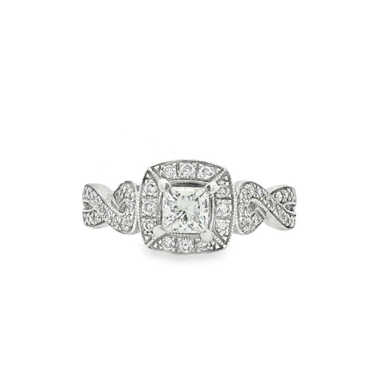 Tolkowsky Estate Princess Cut Diamond Engagement Ring - Propose Tonight! Harris Jeweler Troy, OH