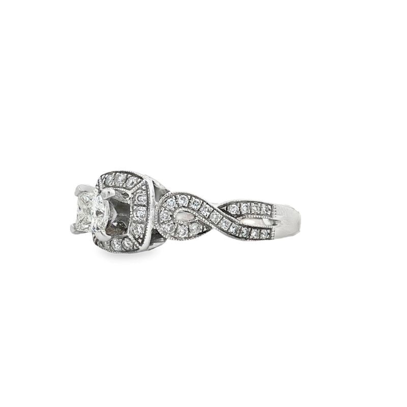 Tolkowsky Estate Princess Cut Diamond Engagement Ring - Propose Tonight! Image 2 Harris Jeweler Troy, OH