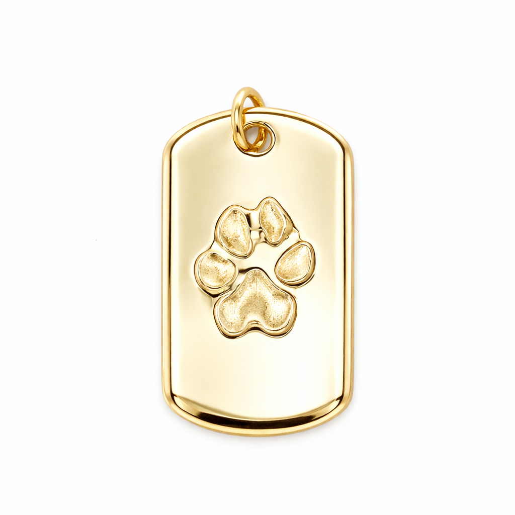 Estate Dog Tag with Paw Print Harris Jeweler Troy, OH