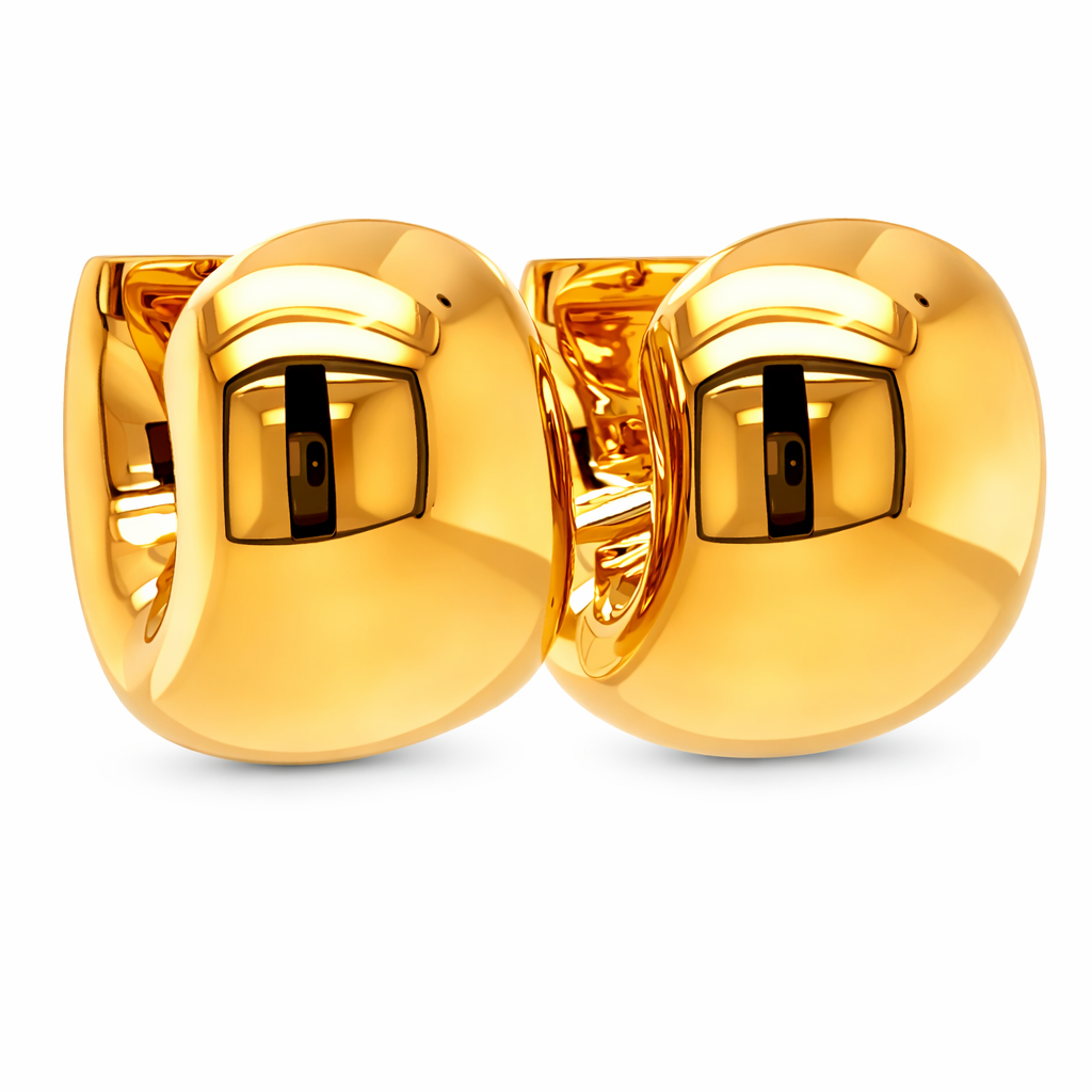 Gold Huggie Estate Hoop Earrings Harris Jeweler Troy, OH