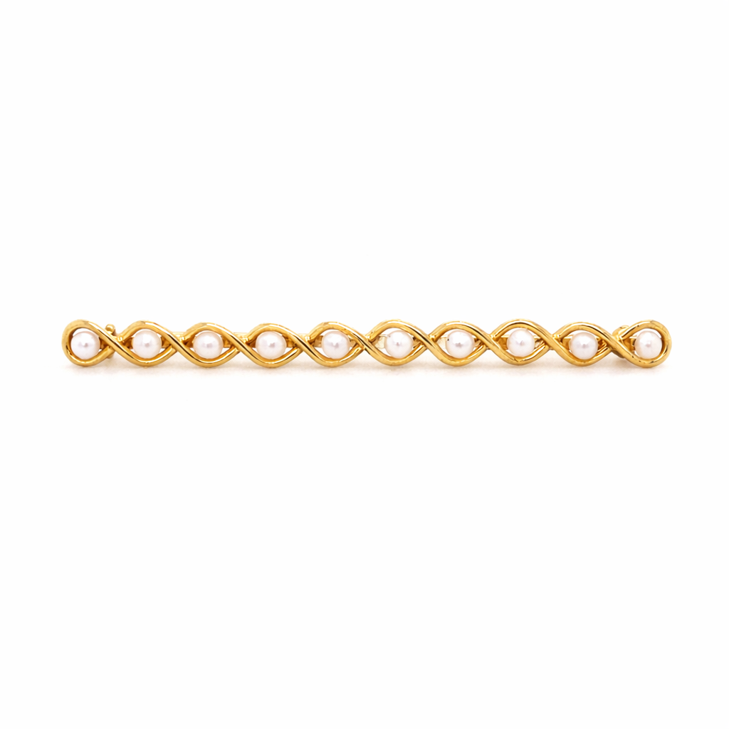Seed Pearl Estate Bar Pin Harris Jeweler Troy, OH