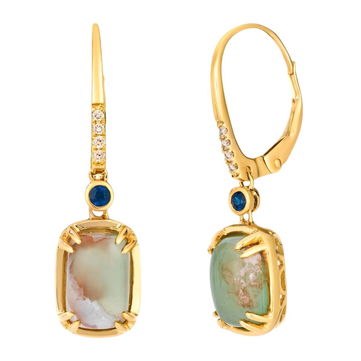 Le Vian Aquapraise, Sapphire, and Diamond Earrings Harris Jeweler Troy, OH