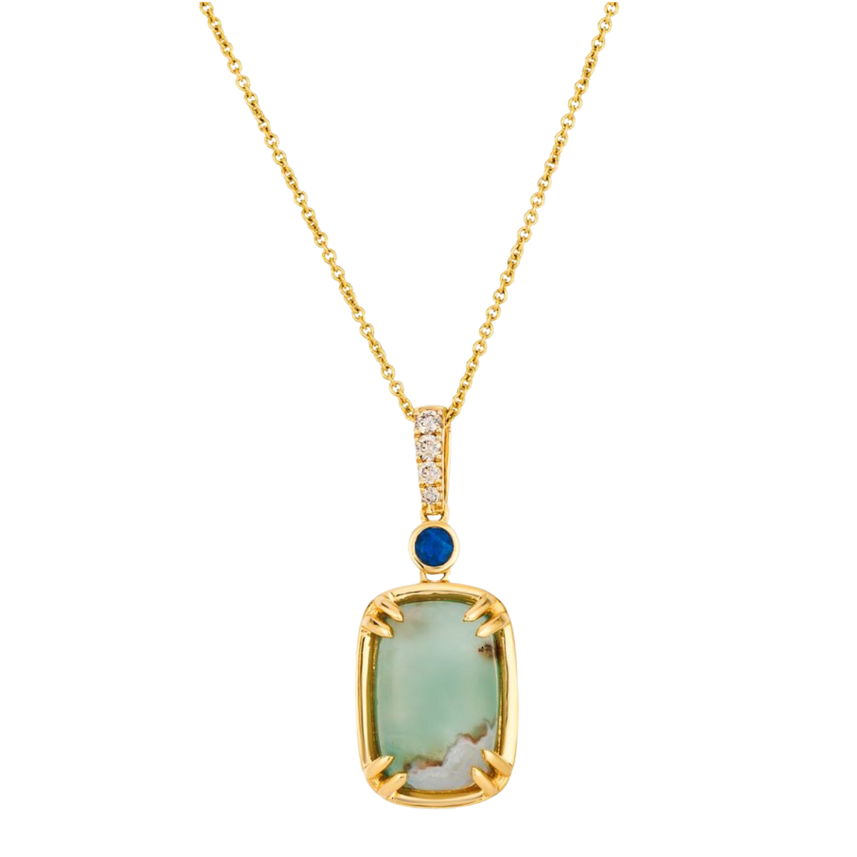 Aquapraise, Sapphire, and Diamond Pendant Harris Jeweler Troy, OH