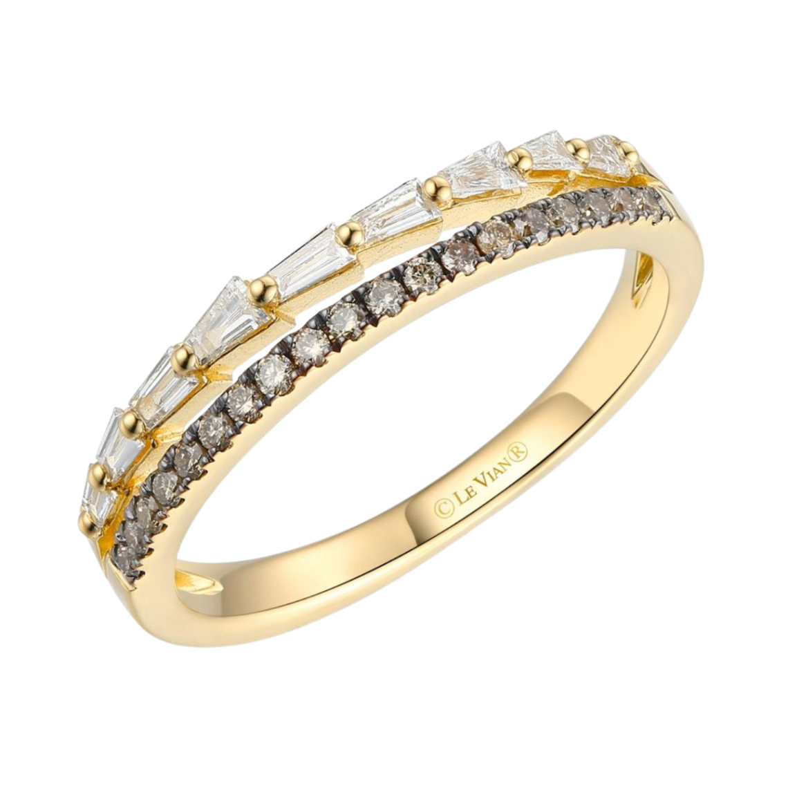 Le Vian Chocolate Diamond Double Row Ring Harris Jeweler Troy, OH