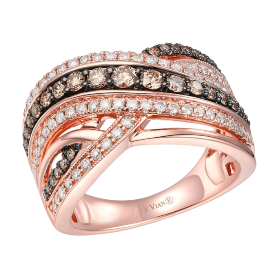 Le Vian Chocolate Diamond Crossover Ring Harris Jeweler Troy, OH