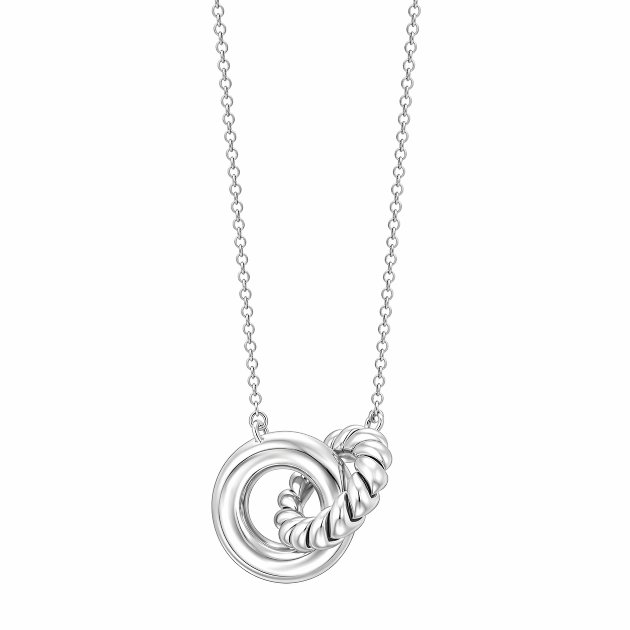 Sterling Silver Interlocking Circles Pendant Harris Jeweler Troy, OH