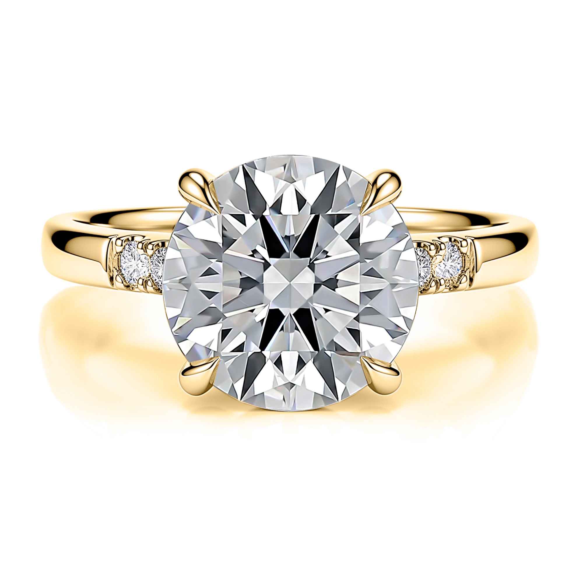 A.Jaffe Round Diamond Engagement Ring With a Hidden Halo Harris Jeweler Troy, OH