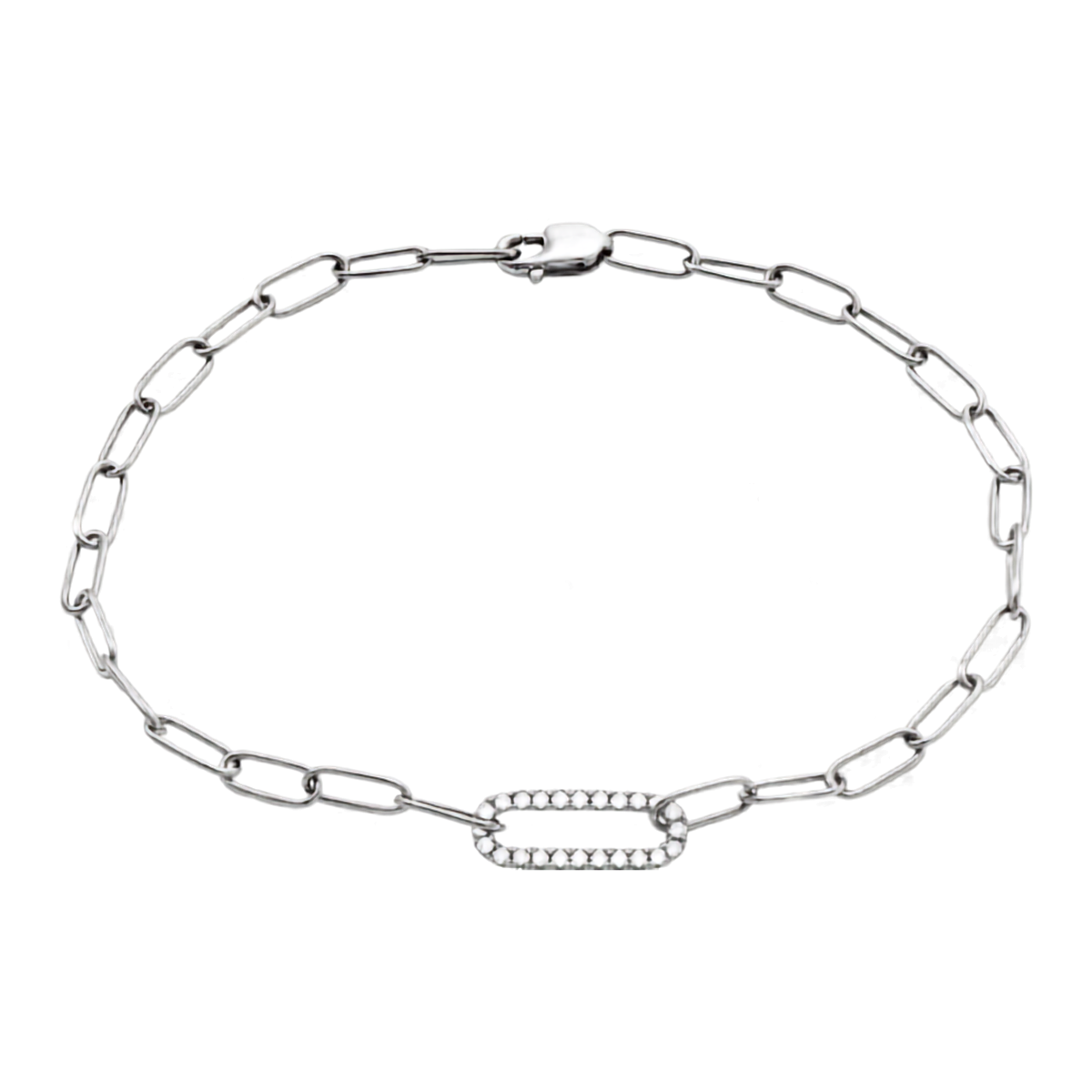 Diamond Paperclip Bracelet Harris Jeweler Troy, OH