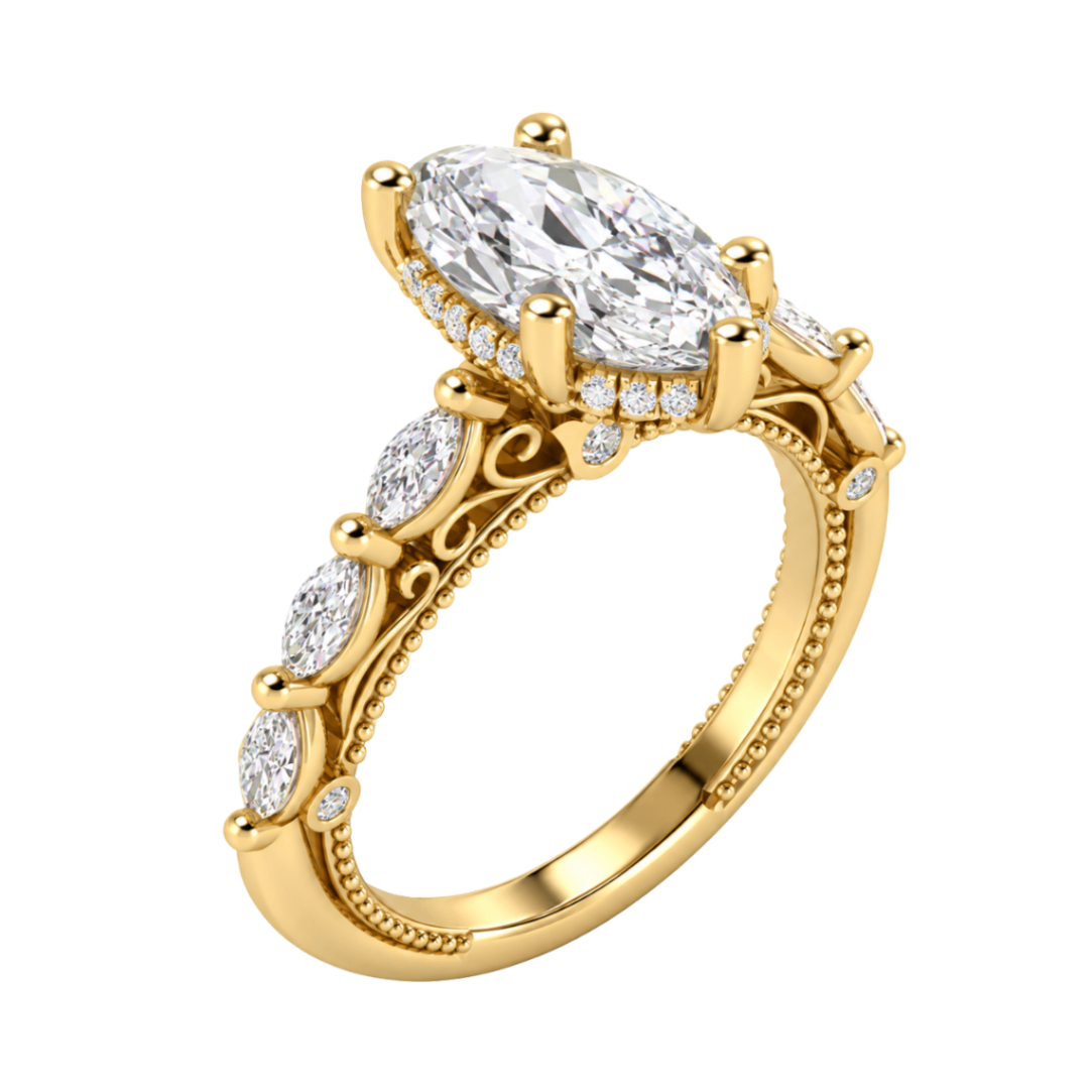 Verragio Marquise Diamond Venetian Collection Semi-Mount Engagement Ring Harris Jeweler Troy, OH