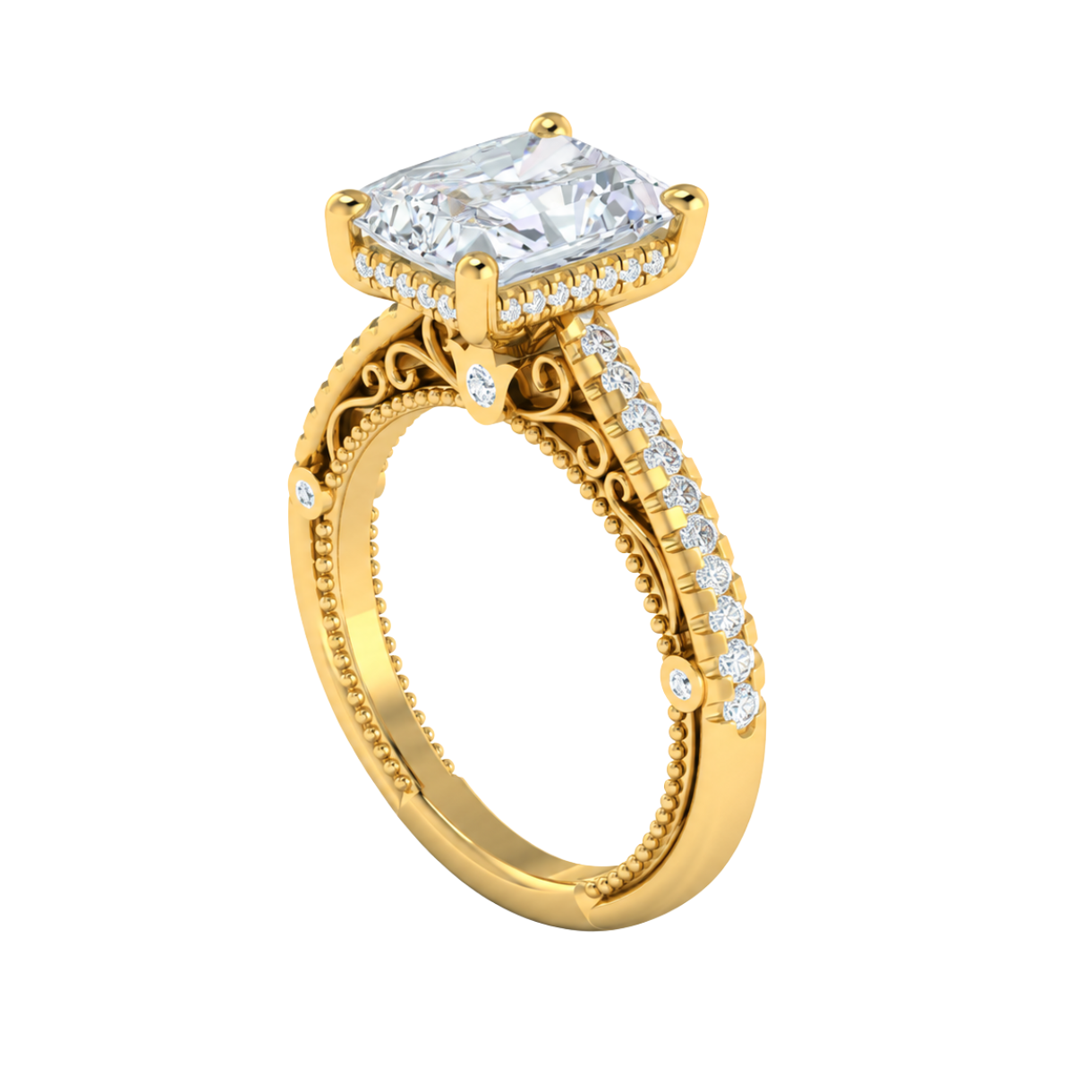 Verragio Emerald Cut Diamond Venetian Collection Semi-Mount Engagement Ring Harris Jeweler Troy, OH