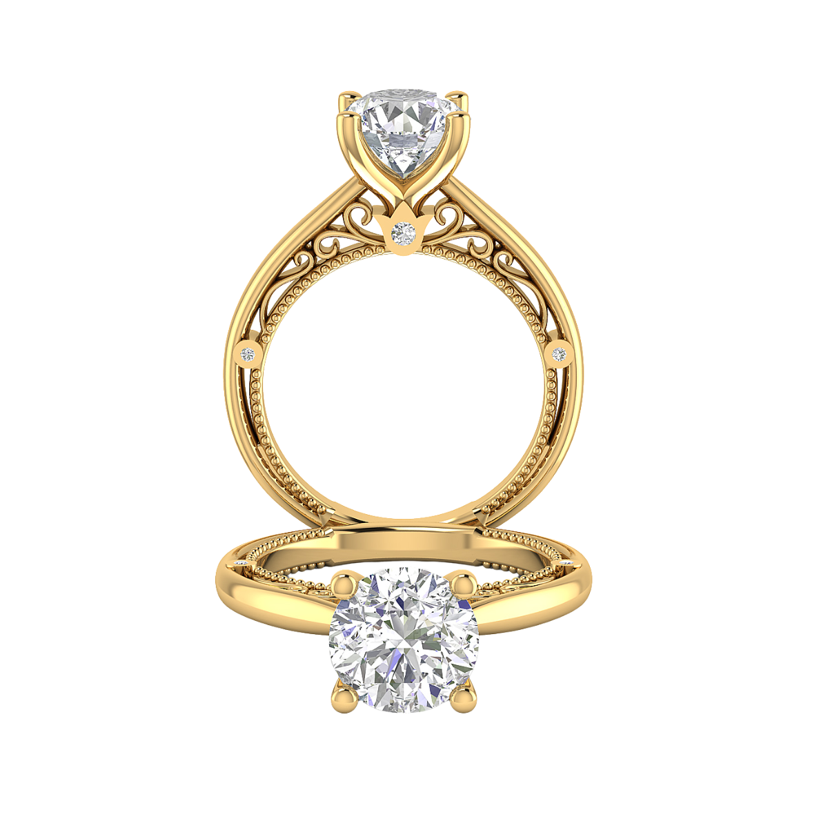 Verragio Venetian Collection Round Diamond Semi-Mount Engagement Ring Harris Jeweler Troy, OH