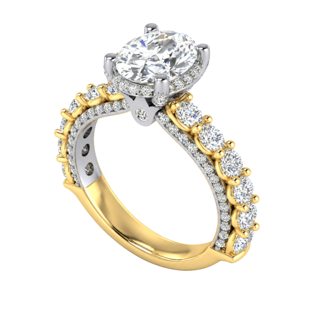 Verragio Couture Collection Oval Diamond Semi-Mount Engagement Ring Harris Jeweler Troy, OH
