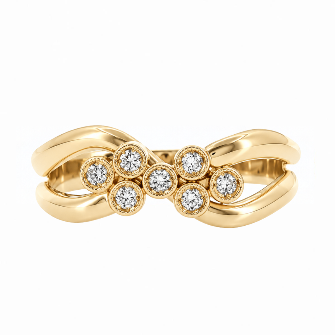 18K Diamond Bezel Estate Ring Harris Jeweler Troy, OH