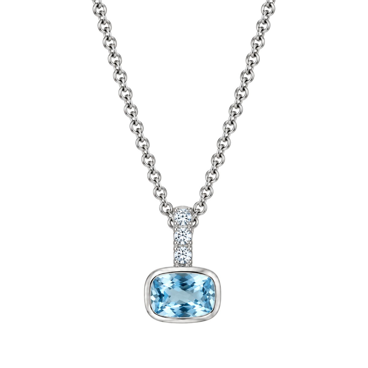 John Hardy Heishi Blue Topaz Pendant Necklace Harris Jeweler Troy, OH
