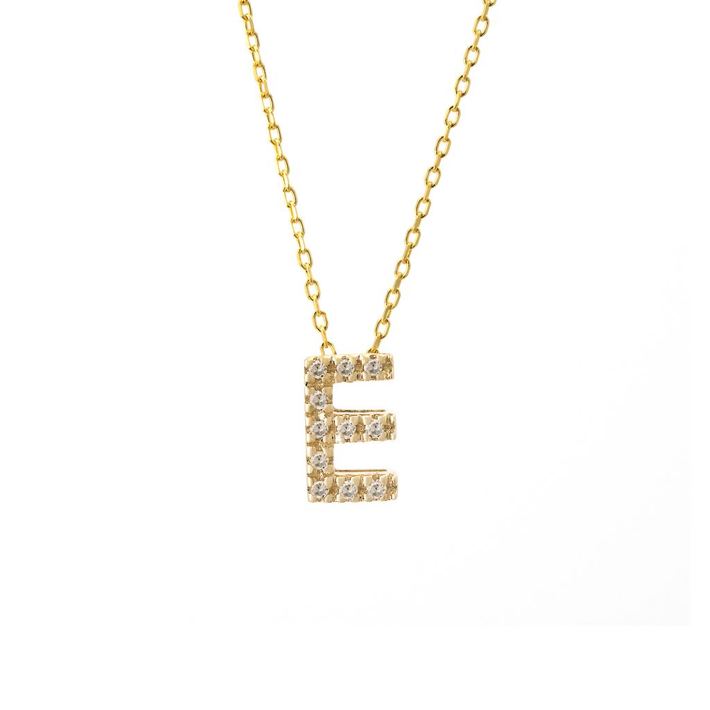 Letter "E" Diamond Initial Pendant - Available in All Initials Harris Jeweler Troy, OH