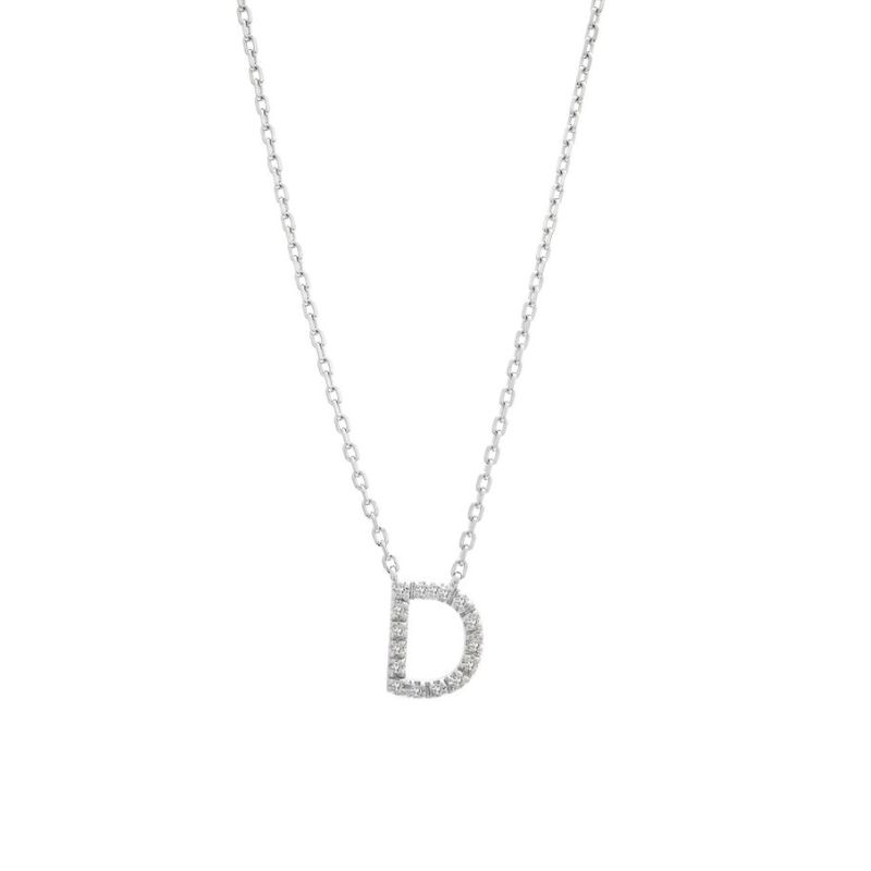 Diamond Letter "D" Initial Necklace - Available in All Initials Harris Jeweler Troy, OH