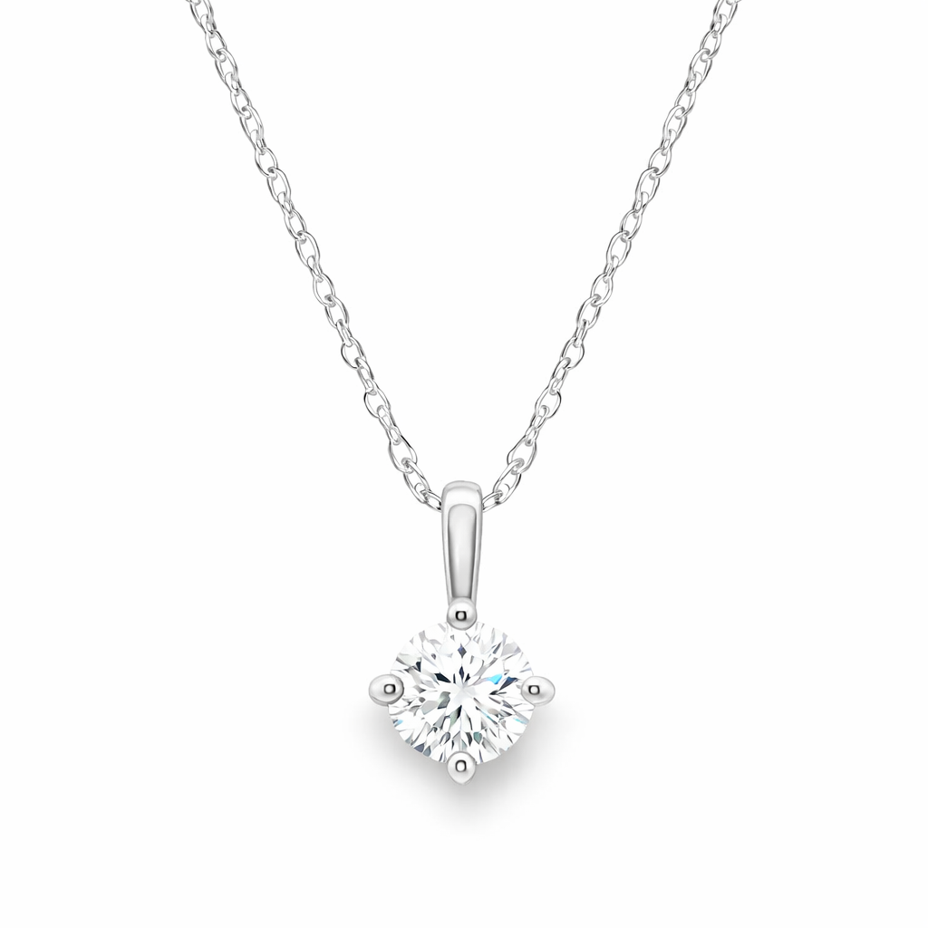 1/5CT Diamond Solitaire Pendant Harris Jeweler Troy, OH