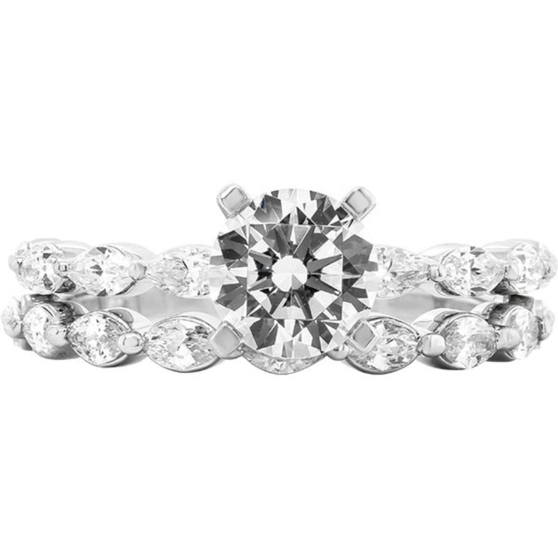Single Prong Marquise Diamond Semi-Mount Engagement Ring Harris Jeweler Troy, OH