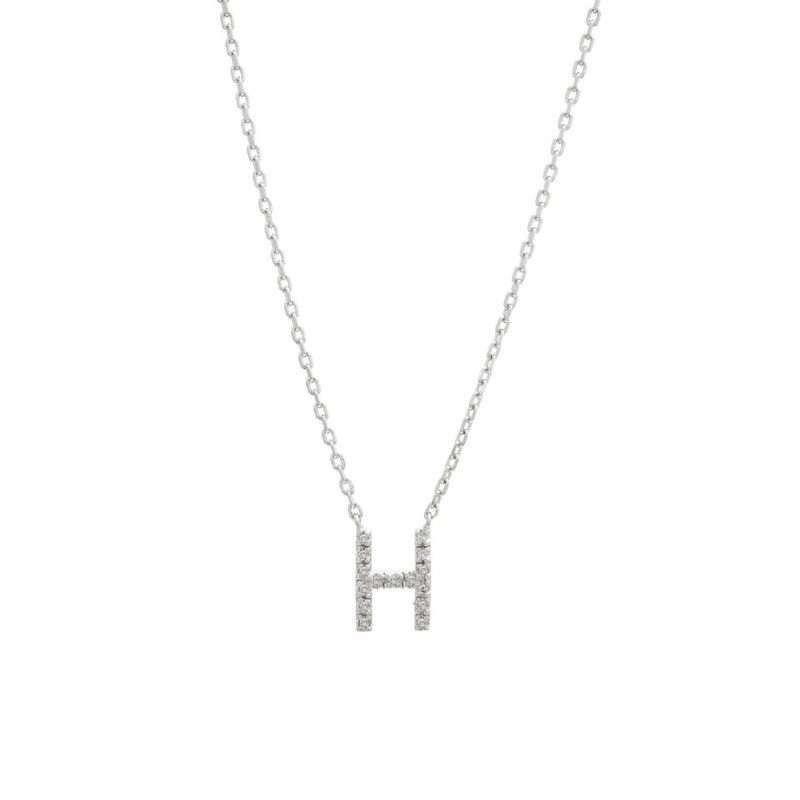 Diamond Letter "H" Initial Necklace - Available in All Initials Harris Jeweler Troy, OH