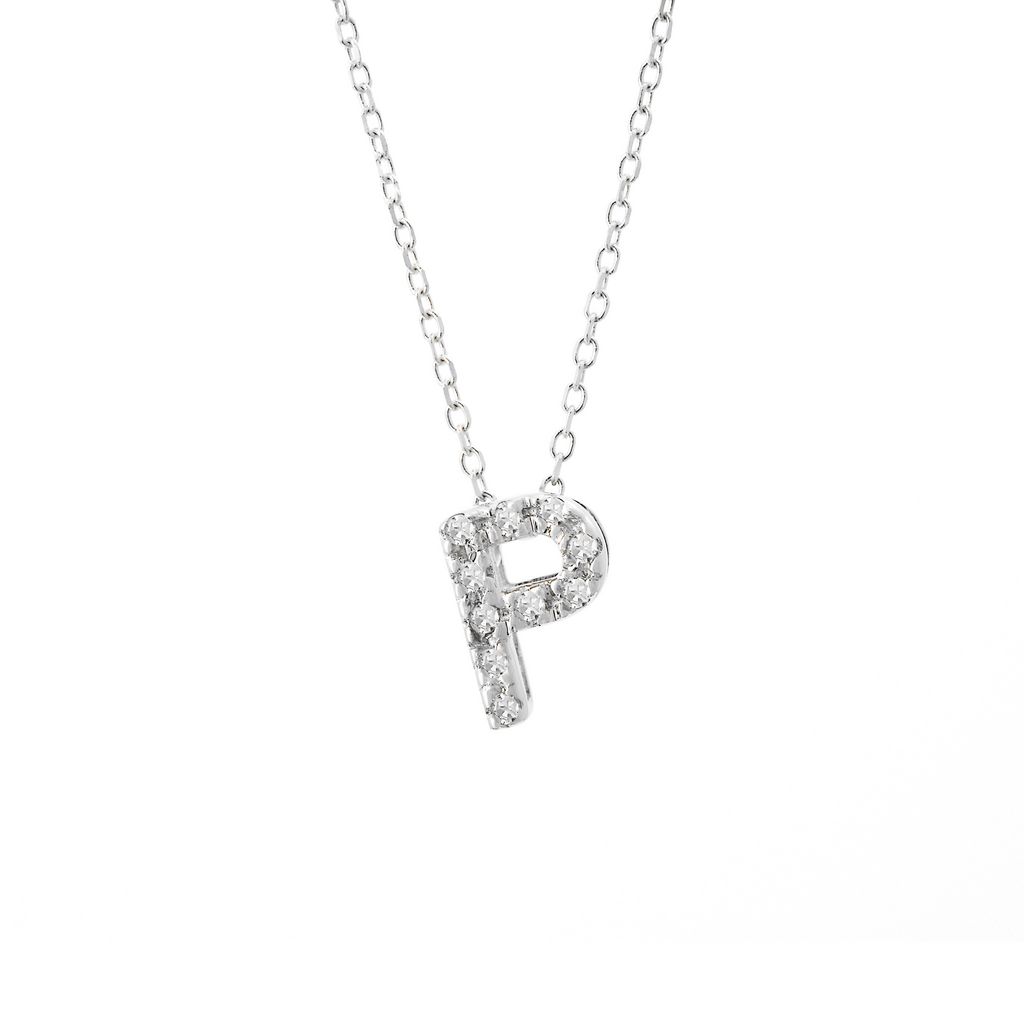 Letter "P" Diamond Initial Pendant - Available in All Initials Harris Jeweler Troy, OH
