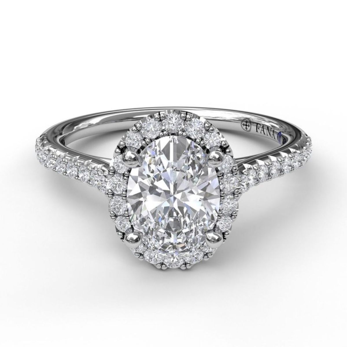Fana Oval Shape Diamond Semi-Mount Engagement Ring Harris Jeweler Troy, OH