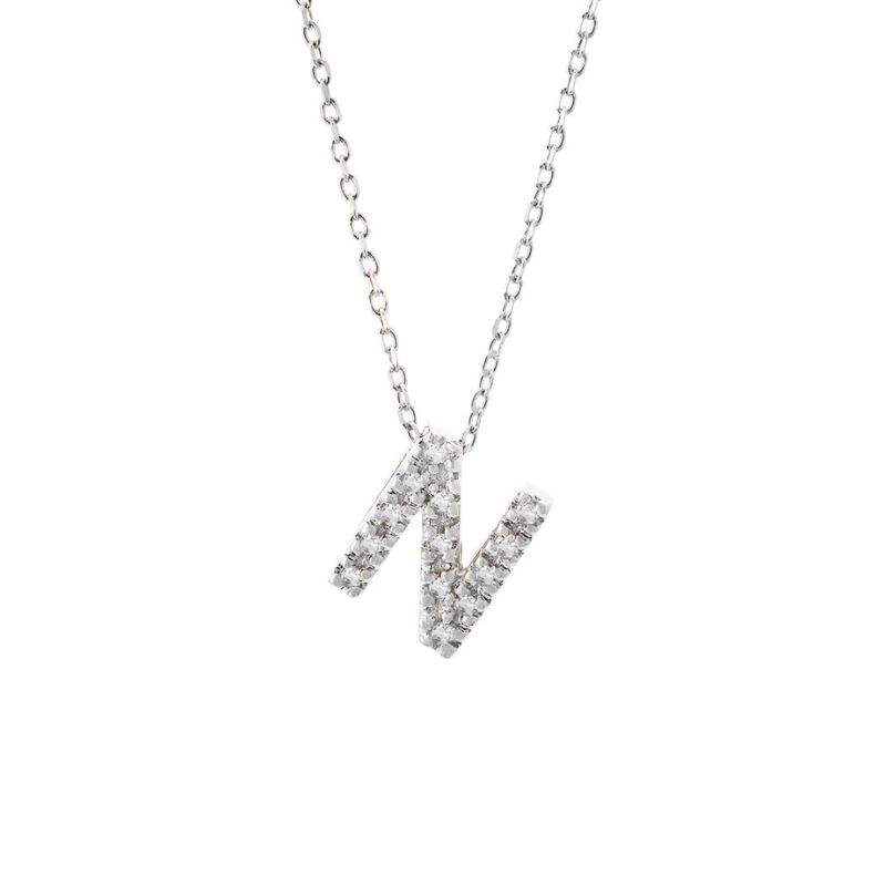 Letter "N" Diamond Initial Pendant - Available in All Initials Harris Jeweler Troy, OH