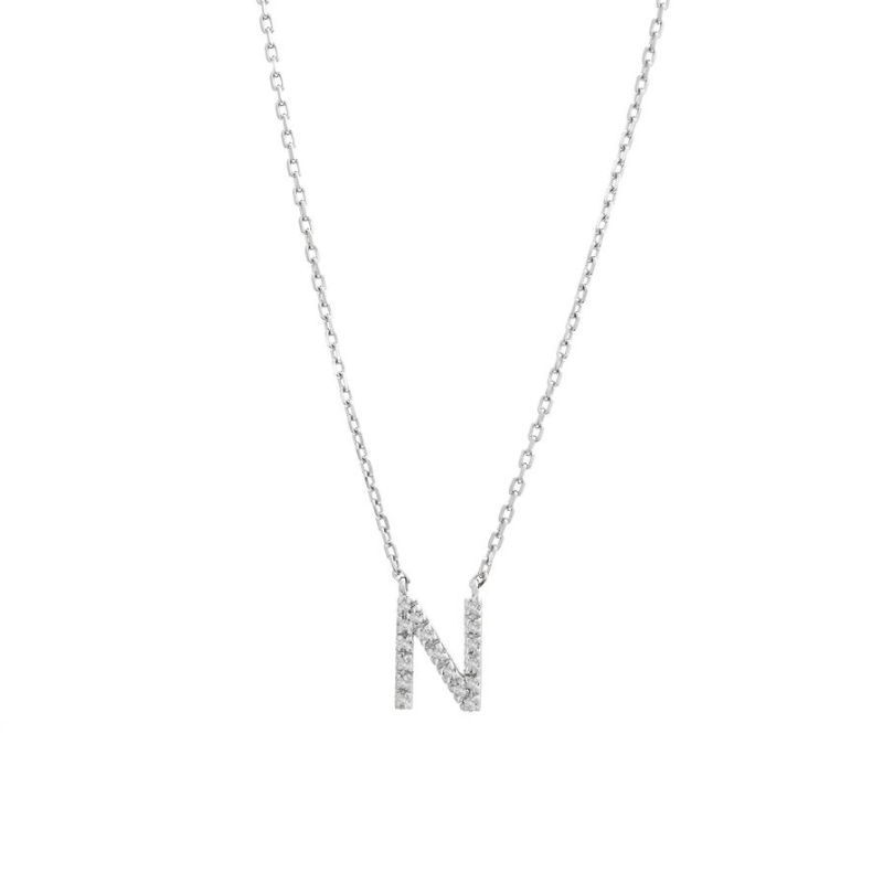 Diamond Letter "N" Initial Necklace - Available in All Initials Harris Jeweler Troy, OH