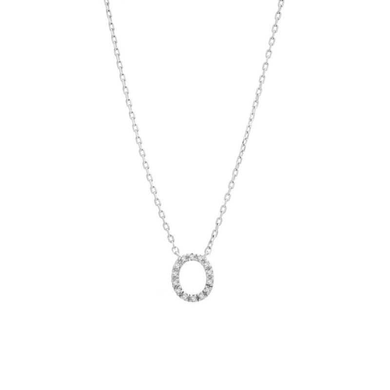 Diamond Letter "O" Initial Necklace - Available in All Initials Harris Jeweler Troy, OH