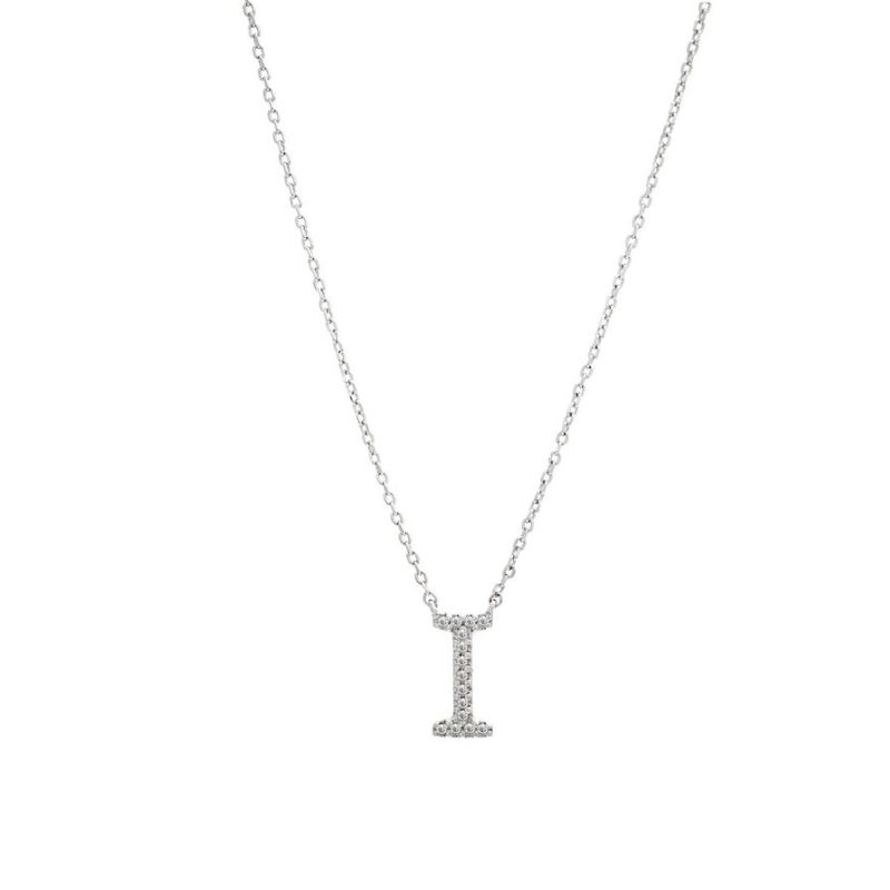 Diamond Letter "I" Initial Necklace - Available in All Initials Harris Jeweler Troy, OH
