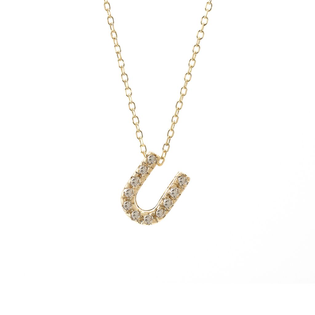 Letter "U" Diamond Initial Pendant - Available in All Initials Harris Jeweler Troy, OH