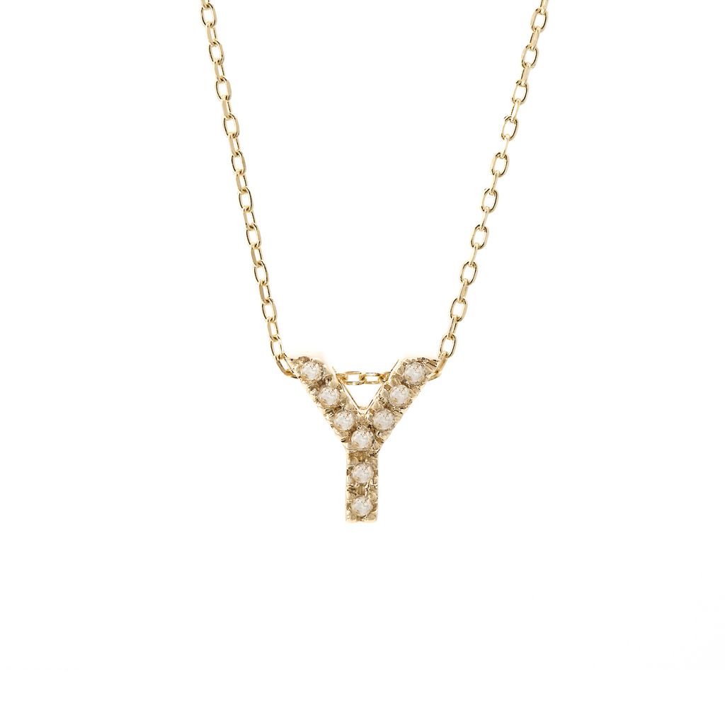 Letter "Y" Diamond Initial Pendant - Available in All Initials Harris Jeweler Troy, OH