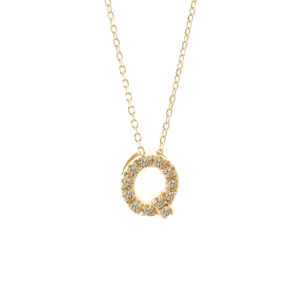 Letter "Q" Diamond Initial Pendant - Available in All Initials Harris Jeweler Troy, OH