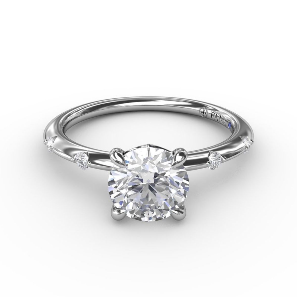 Fana Round Diamond Semi-Mount Engagement Ring Harris Jeweler Troy, OH