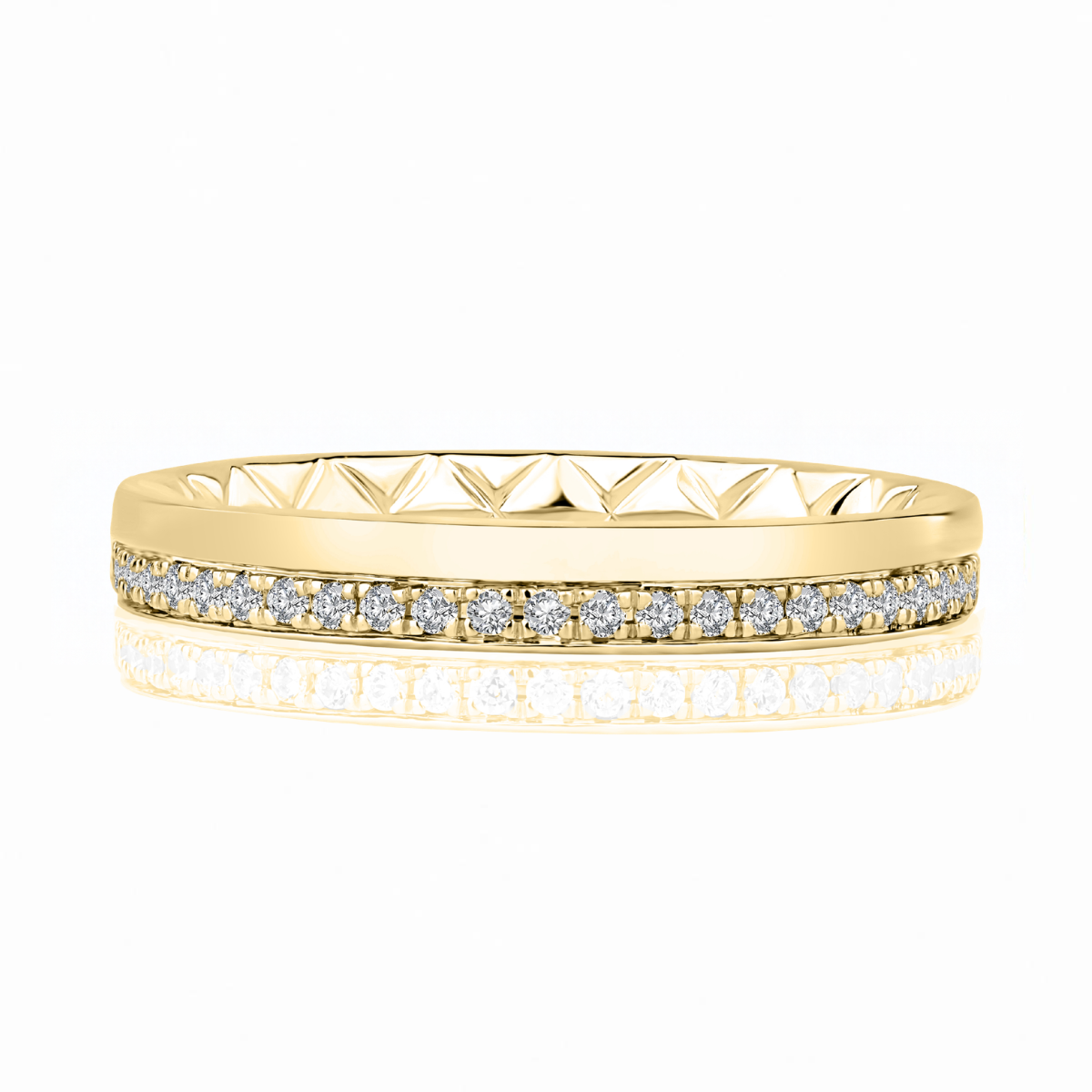 A. Jaffe Quilted Diamond Wedding Band Harris Jeweler Troy, OH