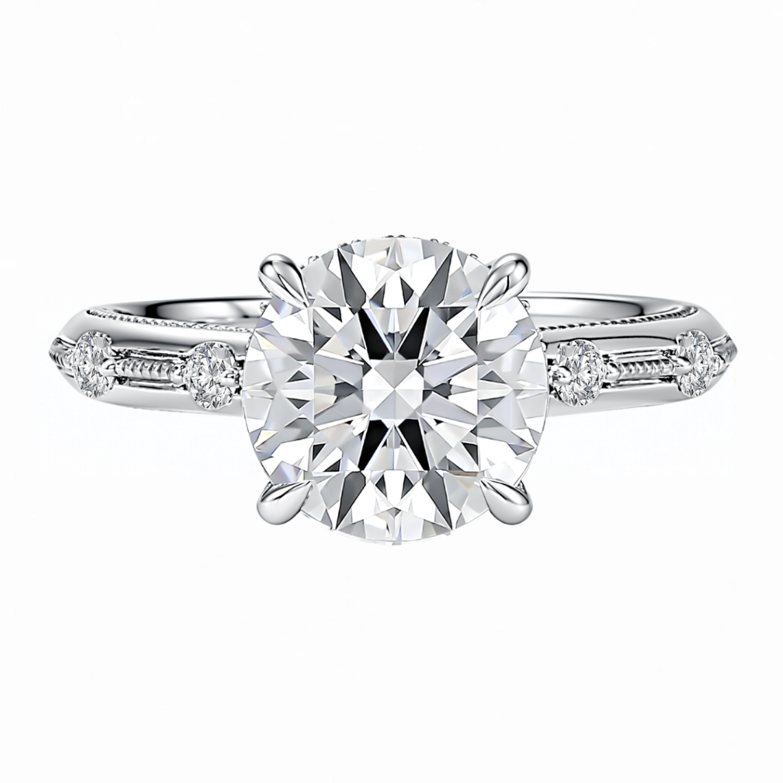 A.Jaffe Round Diamond Semi-Mount Engagement Ring Harris Jeweler Troy, OH