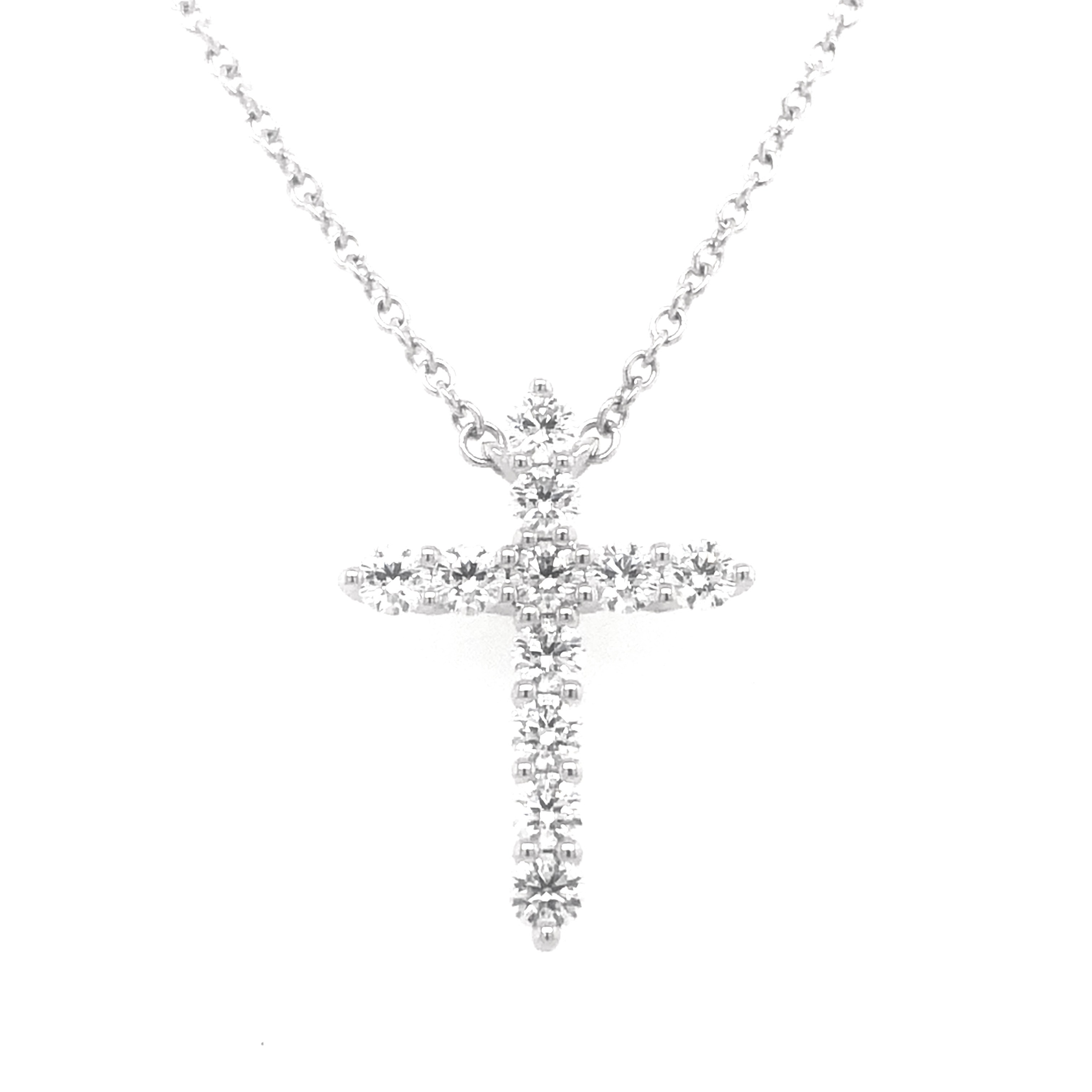 Hearts on Fire Diamond Signature Small Cross Pendant Harris Jeweler Troy, OH