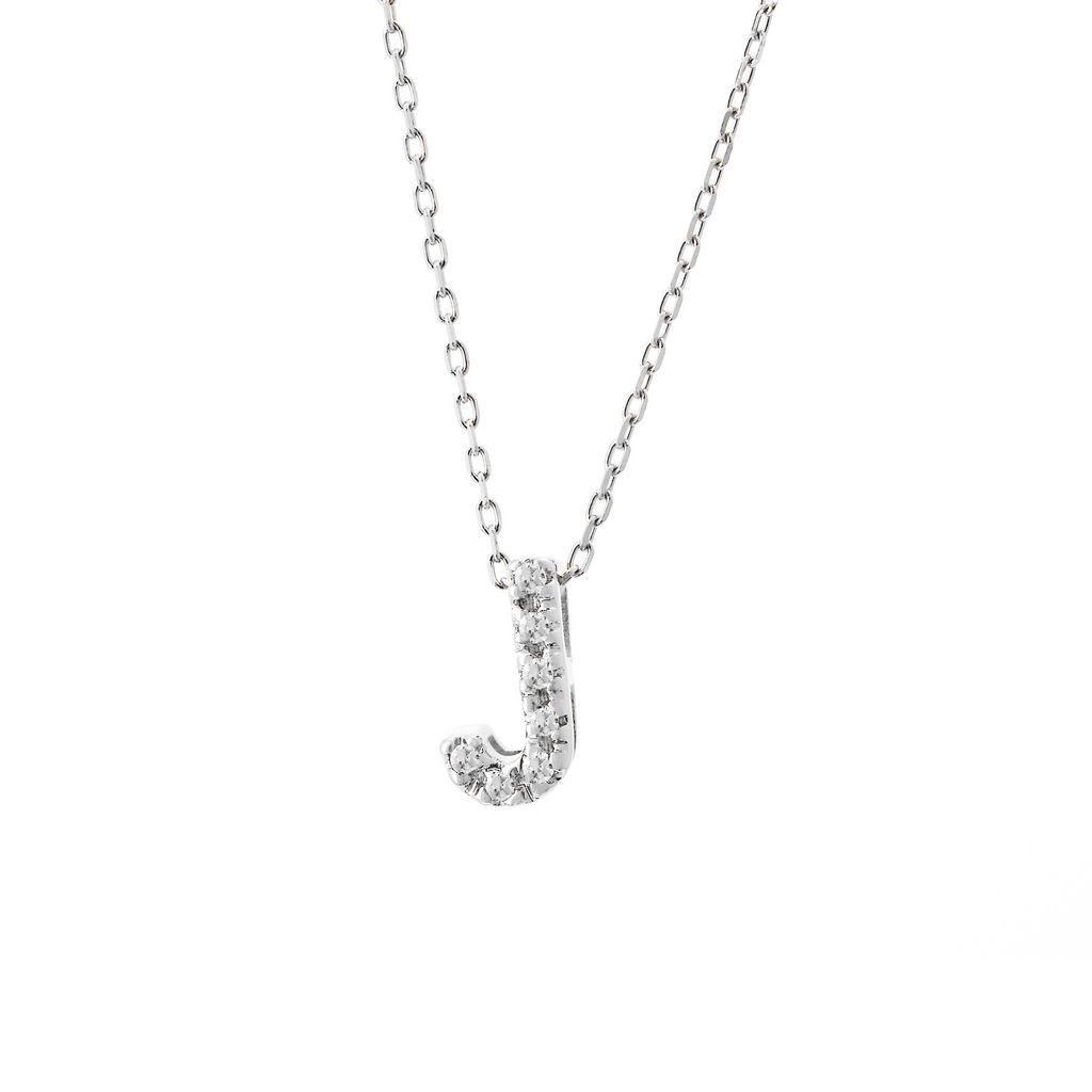 Letter "J" Diamond Initial Pendant - Available in All Initials Harris Jeweler Troy, OH