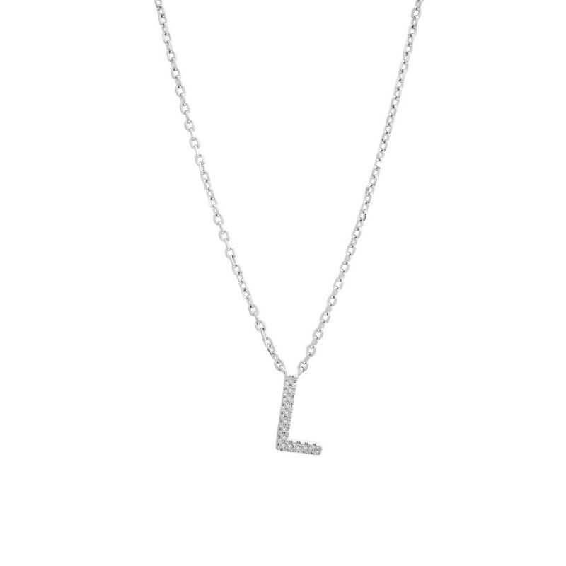 Diamond Letter "L" Initial Necklace - Available in All Initials Harris Jeweler Troy, OH